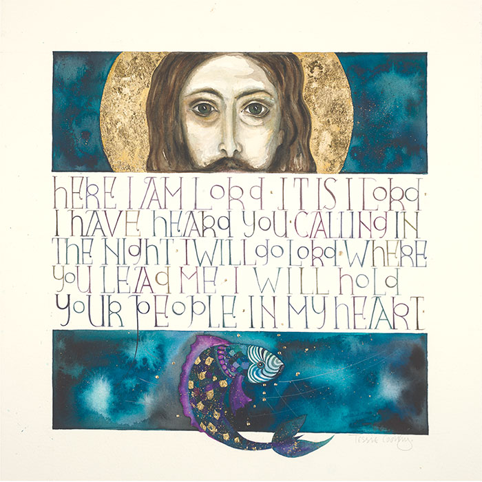 Here I Am Lord.   A  religious and faith calligraphy designs